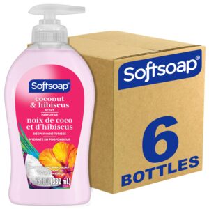 Softsoap Coconut & Hibiscus Scent Hydrating Liquid Hand Soap, Liquid Hand Soap, 11.25 Fl Oz (Pack of 6)