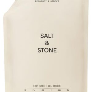 Salt & Stone Body Wash with Antioxidants for Deep Moisture | For Women & Men, Sulfate, Paraben, & Dye Free, Leaving Skin Soft and Hydrated | Bergamot & Hinoki 32 fl oz