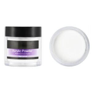 Clear/White/Pink Acrylic Powder – Crystal Diamond Nail Carving Powder – Nail Art Modelling Pigment Powder for Acrylic Nail Art 3D French Nail Manicure Extension Nail Carving – 10 g/o.34 fl oz (C)