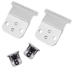 BESTBOMG 2 Pack Replacement Carbon Ceramic T Blade Set for Andis D7/D8 Hair Clipper Trimmer, Silver