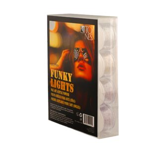 TONES Acrylic Nail Powder Collection – Smooth Formula for French Tips> Durable Designs & Flawless Blending Control – 12 Energetic Shades (Funky Lights)