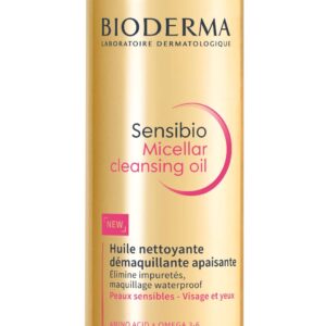 Bioderma Sensibio Micellar Cleansing Oil, 1st Ecobiological Micellar Oil Formula Cleanser That Deeply Cleanses, Soothes & Nourishes Skin with Oil-to-Milk Texture, Fragrance-Free, & GentleTo Skin