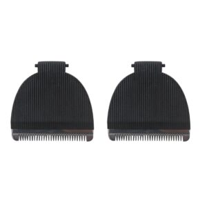 HaeKap New 2 Pack Trimmer Replacement Ceramic Blades for Meridian&MANSPOT Grooming Trimmer, Replacement Blades Compatible with Meridian Body Trimmer (Onyx & Sage)-Black