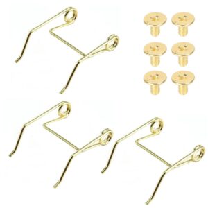 TorSor 3 Set T-Shaped Hair Clipper Blade Drive Tension Spring with Mount Screws for Assembly Lever Bracket Vintage T9 Hair Clipper T-Blades Replacement Repair Outliners T-outliner Spare Parts