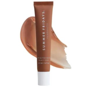 Summer Fridays Tinted Lip Butter Balm – Conditioning Vegan Lip Balm for Instant Moisture, Shine & Hydration – Sheer-Tinted, Soothing Skincare – Iced Coffee (.5 Oz)