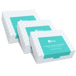 Ditoi Face Towels, 10″×12″ Disposable Face Towel, Face Towelettes XL, Ultra Soft Makeup Remover Dry Wipes, Thick Face Towel for Travel, 45 Count (3 Pack)