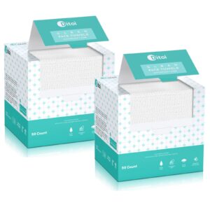 Ditoi Face Towels, 10″×12″ Disposable Face Towel, Face Towelettes XL, Ultra Soft Makeup Remover Dry Wipes, Thick Face Towel for Cleansing,100 Count (2 Pack)