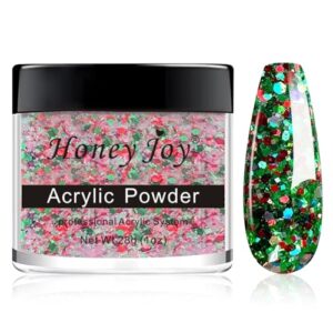 28g/box Acrylic Powder Christmas Glitter Red Green Acrylic Nail Manicure Powder for Nail Extension Acrylic Nail System> (HJ-NAP017-No.35)
