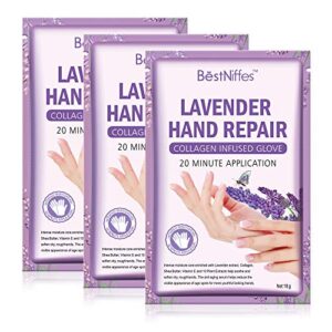 Hand Mask> (3 Pack) Moisturizing Gloves>Moisturizing Natural Therapy Gloves>Exfoliating Hand Peeling Mask for Dry Hands> Repair Rough Skin for Men Women