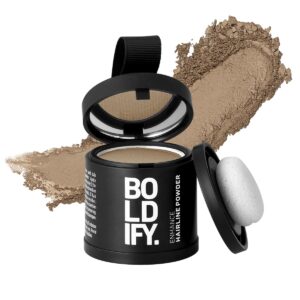 BOLDIFY Hairline Powder (LARGE, 10g) – Root Touch Up Hair Color for Gray Coverage – Bald Spot Concealing Hair Powder for Women & Men – 48-Hour Stain-Proof – Medium Blonde