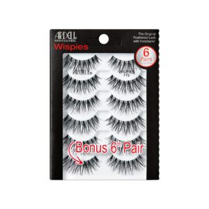Ardell Wispies False Eyelashes 113 – Natural Wispy Lashes, Lightweight Reusable Strip Lashes, 6 Pairs, 1 Pack
