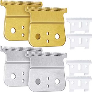 4 Pairs Replacement T-Blade Hair Trimmer T Ceramic Blade Hair Clipper Replacement T Blades Clipper Set