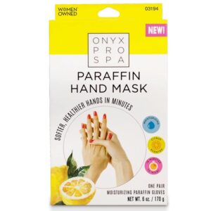 Onyx Professional Moisturizing Hand Mask for Dry Cracked Hands– Coconut Oil & Shea Butter Moisturizing Gloves 10 Minute Dry Hand Moisturizer Treatment – Working Hands Paraffin Wax For Hands