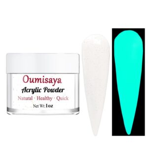 Glow in the dark Milky White Acrylic Nail Powder for Nails Art 1OZ AP062 Shimmery