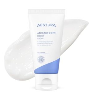 AESTURA ATOBARRIER365 Cream with Ceramide, Korean Skin Barrier Repair Moisturizer | 120-hour Lasting Hydration for Dry & SensitiveSkin, Hypoallergenic, 1.52 Fl Oz (Renewed) ㅣValentine’s Day Gifts