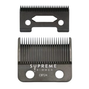Supreme Trimmer DLC Coated Steel Replacement Blade CBT24 | Taper Blade for Darkstar72 & Most Hair Clippers | Black