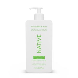 Native Body Lotion Contains Naturally Derived Plant-Based Moisturizers for Women and Men | Restores Dry Skin, Cucumber & Mint, 16.5 fl oz