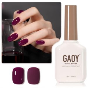 GAOY Purple Gel Nail Polish, 16ml Soak Off Gel Polish, UV Light Cure for Nail Art DIY Manicure at Home, 2018 Purple Berry