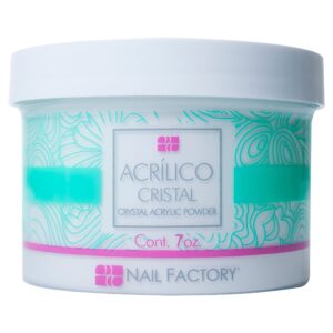 NAIL FACTORY – PROFESSIONAL GRADE CLEAR ACRYLIC POWDER 7 OZ> Professional Acrylic Powder for Sculpting & Building Nails.