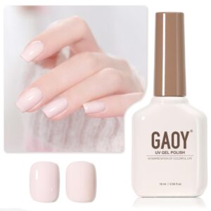 GAOY Pink Gel Nail Polish, 16ml Soak Off Gel Polish, UV Light Cure for Nail Art DIY Manicure at Home, 2082 Barely Pink