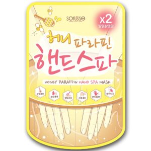 Soflisse] Honey Paraffin Hand Spa Mask> Hydrating Heating Hand Mask> Alleviates Fatigue> Formulated with Shea Butter and Lavender Oil> 1 Pack