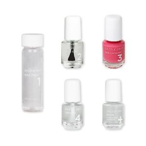 Dazzle Dry Mini Kit 4 Step System – Raspberry Crème – Light raspberry milkshake. Full coverage cream. (5 Piece Kit / 5 Manicures)