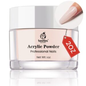 Beetles Professional Acrylic Nail Powder Peach Color Nude Acrylic Powder 2 Oz> Without Monomer Acrylic Nail Liquid