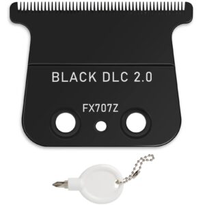 FX707Z Replacement DLC 2.0 Blades Compatible with Bab-yli-ss PRO FX787 & FX726 Trimmer, for Outlining Hair Trimmers, Black FX707b