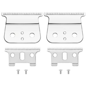 Trimmer Blades Compatible with Andis T Outliner Replacement Blades,Blades for Andis T Outliner Blades,Compatible with G,GO,GTO,GTX,Headliner LS2 LS3 Trimmers.(2-Silver)