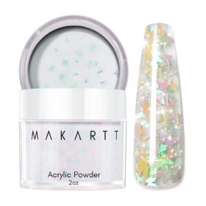 Makartt Glitter Acrylic Nail Powder> 2oz Mixed Sparkly Acrylic Powder> Yellow Green Glitter Nail Acrylic Powder Extension Carving Sticking Manicure> Long-Lasting> Yello Butterfly Glitter Picnic