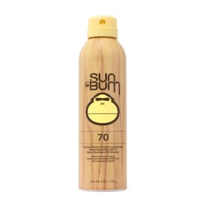 Sun Bum Original SPF 70 Sunscreen Body Spray – Broad Spectrum Moisturizing Sunscreen with Vitamin E – Hawaii 104 Act Compliant (Made without Octinoxate & Oxybenzone) – 6 oz