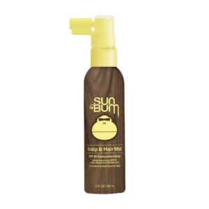Sun Bum Original SPF 30 Sunscreen Scalp and Hair Mist – Hawaii Act 104 Compliant (Octinoxate & Oxybenzone) – Vegan – Broad Spectrum UVA/UVB Sunscreen Spray with Vitamin E – 2 oz