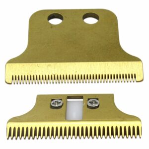 YYU Upgraded Adjustable 2 Hole Double Wide Trimmer Replacement Blade #2215 for Wahl Detailer #8290 (Double Gold Blade)