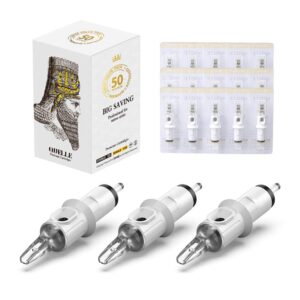Hawink Tattoo Cartridge Needles #10 Bugpin 19 Curved/Round Magnum M-Taper 50PCS with Membrane Professional Disposable EN05S-50-1019RM