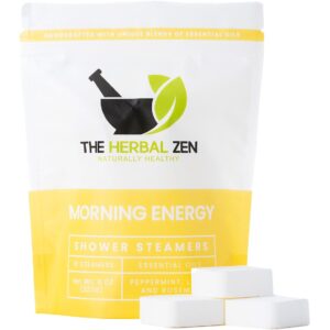 Morning Energy Shower Steamers Aromatherapy with Peppermint and Lemon Essential Oils Shower Bomb Aromatherapy, Spa Day Gifts, Self Care Gift, Birthday Gifts for Women and Men, Mothers Day Gift