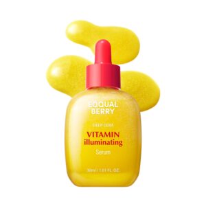 EQQUALBERRY Vitamin Illuminating Serum – Brightening Vitamin C Serum with Niacinamide | Strengthens skin barrier | Hydrates using Ceramide and Hyaluronic Acid | Mothers Day Gifts, 1.01oz / 30ml