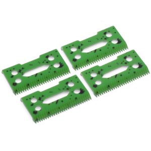 4 Pieces Professional Replacement Cutter Blade, Zirconia Ceramic Moving Blade Compatible with Wahl Super Taper Sterling 3/9 Reflections Senior 8148 8504 1919 2241 2240 8591 Hair Clippers (Green)
