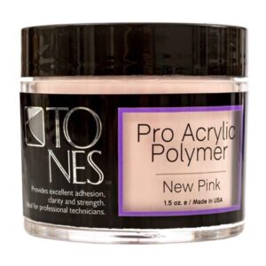 Tones Pro Acrylic Powder New Pink – Premium Acrylic Nail Powder for Professional Nail Design> Sculpting> and Nail Building – Salon-Quality Acrylic Nail Supplies (8.5 Fl Oz)