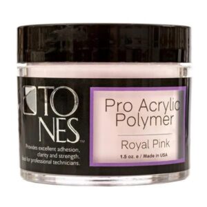 TONES Pro Acrylic Polymer Powder | Smooth Consistency – Long Lasting Strength – Crystal Clear Finish for Perfect Nail Art | (Royal Pink) | (3.5oz)