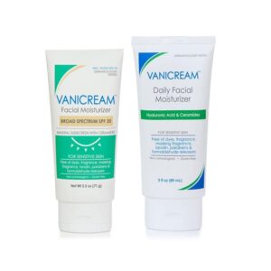 Vanicream Daily Facial Moisturizer, 3 Ounce & Facial Moisturizer with SPF, 2.5 Ounce