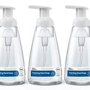Clean Revolution Ready to Use Foaming Hand Soap| Three Pack | Jumbo 15oz Bottles | Gentle, Moisturizing & Eco-Friendly | Real Essential Oils | Fragrance Free | 45 Total Fl Oz, Clear