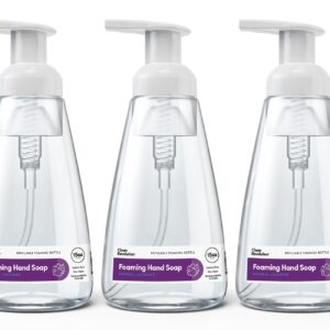 Clean Revolution Ready to Use Foaming Hand Soap| Three Pack | Jumbo 15oz Bottles | Gentle, Moisturizing & Eco-Friendly | Real Essential Oils | Natural Lavender | 45 Total Fl Oz, Clear