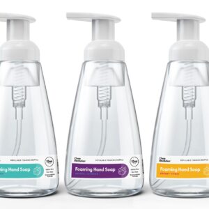 Clean Revolution Ready to Use Foaming Hand Soap, Fragrance Variety 3 Pack| Jumbo 15oz Bottles| Essential Oils|Dreamy Citrus|Fresh Lavender|Spring Air|45 Total Fl Oz, Clear