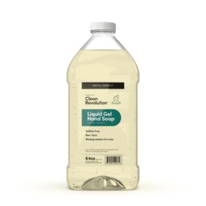 Clean Revolution Liquid Gel Hand Soap, Silky Rich Liquid, Quick Lather, Fast Rinsing, Contains Real Essential Oils (Forest Escape) 64 Fl Oz
