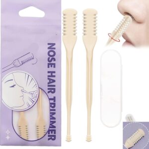 Bloame Nose Hair Trimmer, 2-in-1 Nasal Hair Cutter, 360° Rotating Nostril Hair Removal Tool, Manual Nose Hair Trimmer Double Sided Nasal Hair Cutter for Women Men(4pcs)