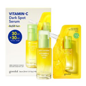 GOODAL Green Tangerine Vitamin C Serum – Advanced Version (2.02 Fl Oz (Pack of 2, Refill Included))