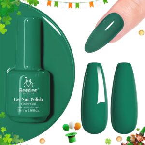 Beetles Green Gel Nail Polish, 1Pcs 15ml Green Color Soak Off Gel Polish Nail Art Manicure Salon DIY Uv Nail Design Decoration at Home Gift for Women