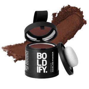 BOLDIFY Hairline Powder (LARGE, 10g) – Root Touch Up Hair Color for Gray Coverage – Bald Spot Concealing Hair Powder for Women & Men – 48-Hour Stain-Proof – Auburn