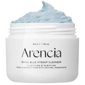 ARENCIA Hyssop Brightening & Deep-Cleansing Face Scrub & Exfoliator – All Skin Types, For Sebaceous Filaments & Blackheads (1.76oz)