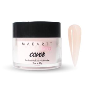 MakarttPro Creamy Almond Acrylic Nail Powder – 2oz Cover Powder for Nail Extensions & Sculpting – Professional Use